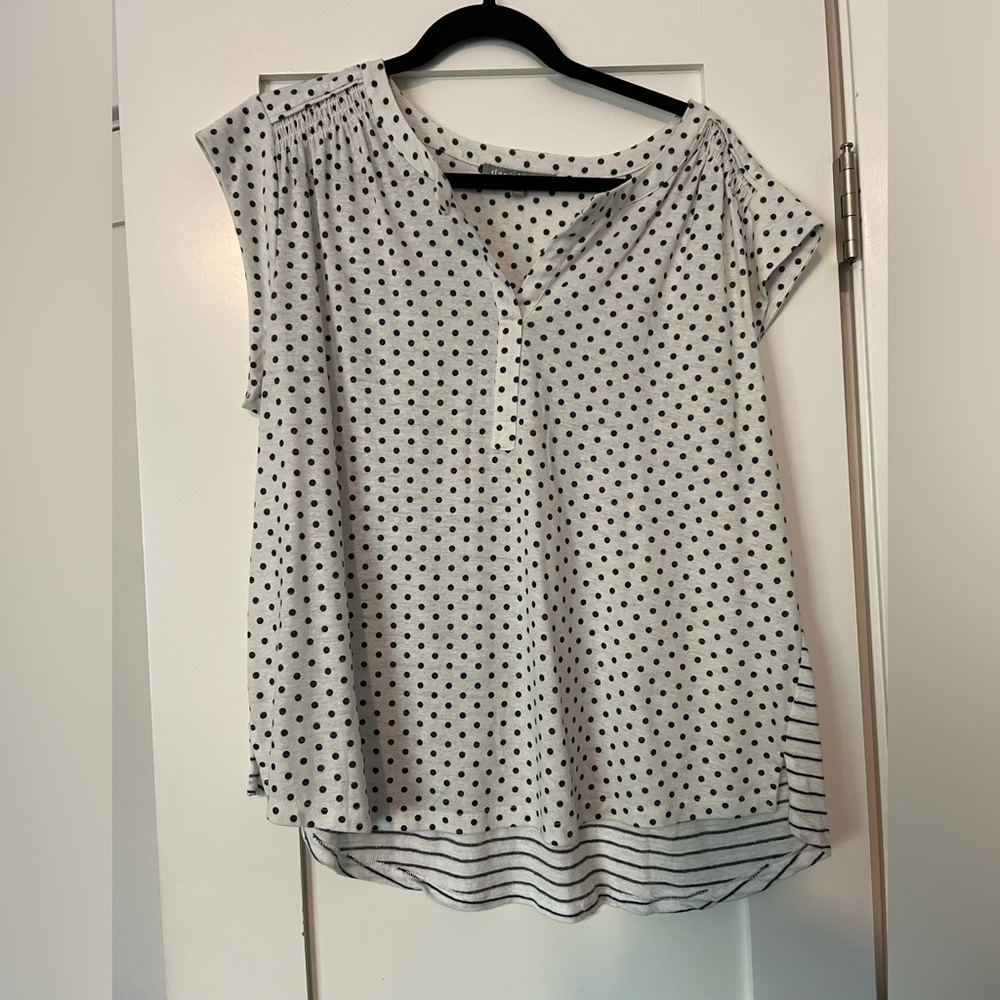 Polka Dot Women's Top - Blue and White Stitch Fix